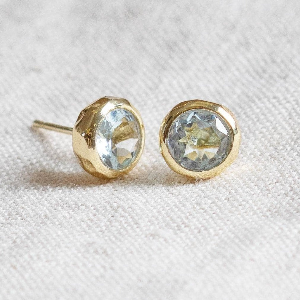 StudioSession-25443-3 Blue Topaz Silver or Gold Stud Earrings - Image 7