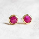 Ruby Silver or Gold Stud Earrings - Image 8