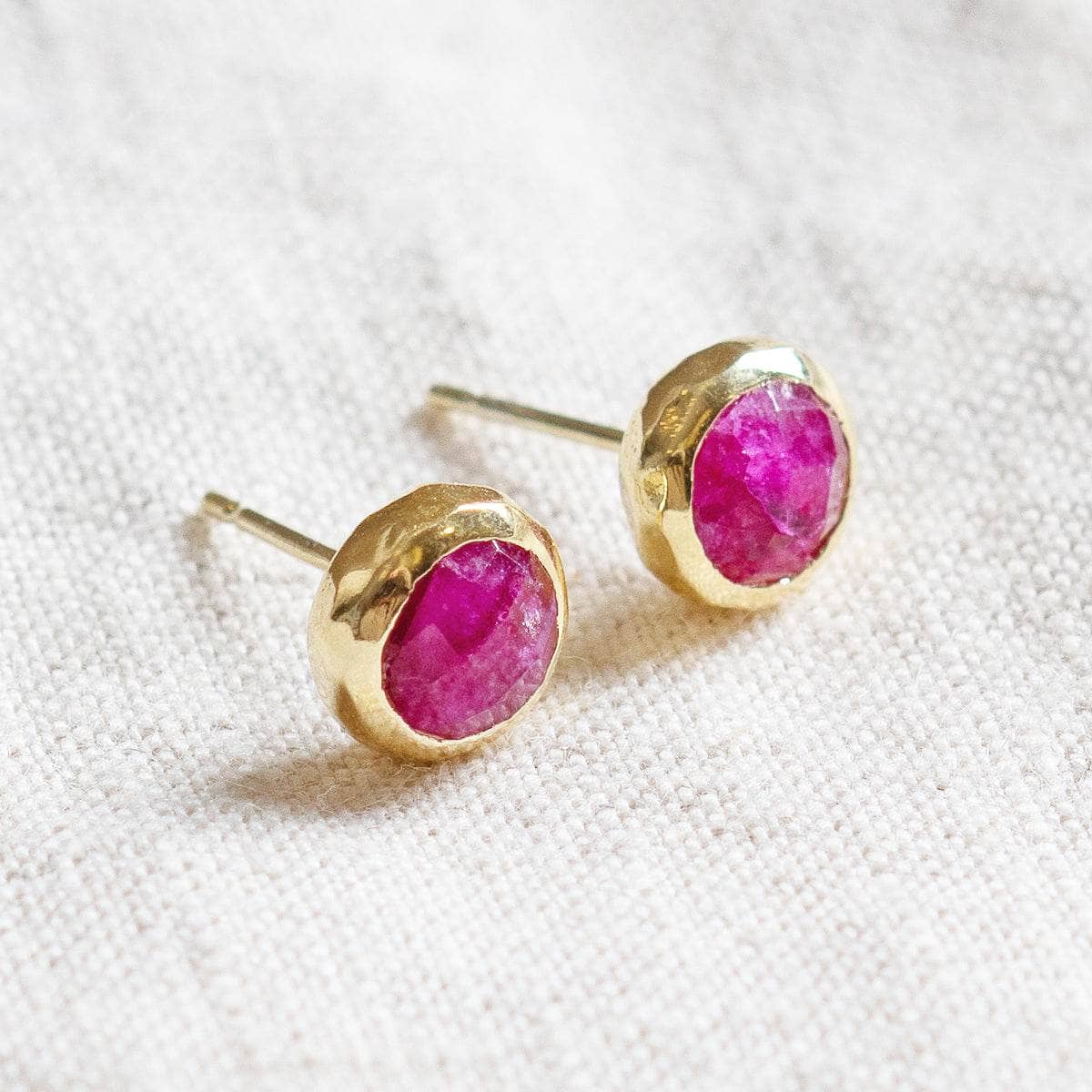 StudioSession-25497-3 Ruby Silver or Gold Stud Earrings - Image 9
