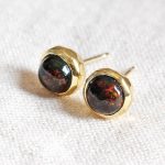 Bloodstone Gold or Silver Stud Earrings - Image 3