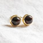 Bloodstone Gold or Silver Stud Earrings - Image 4