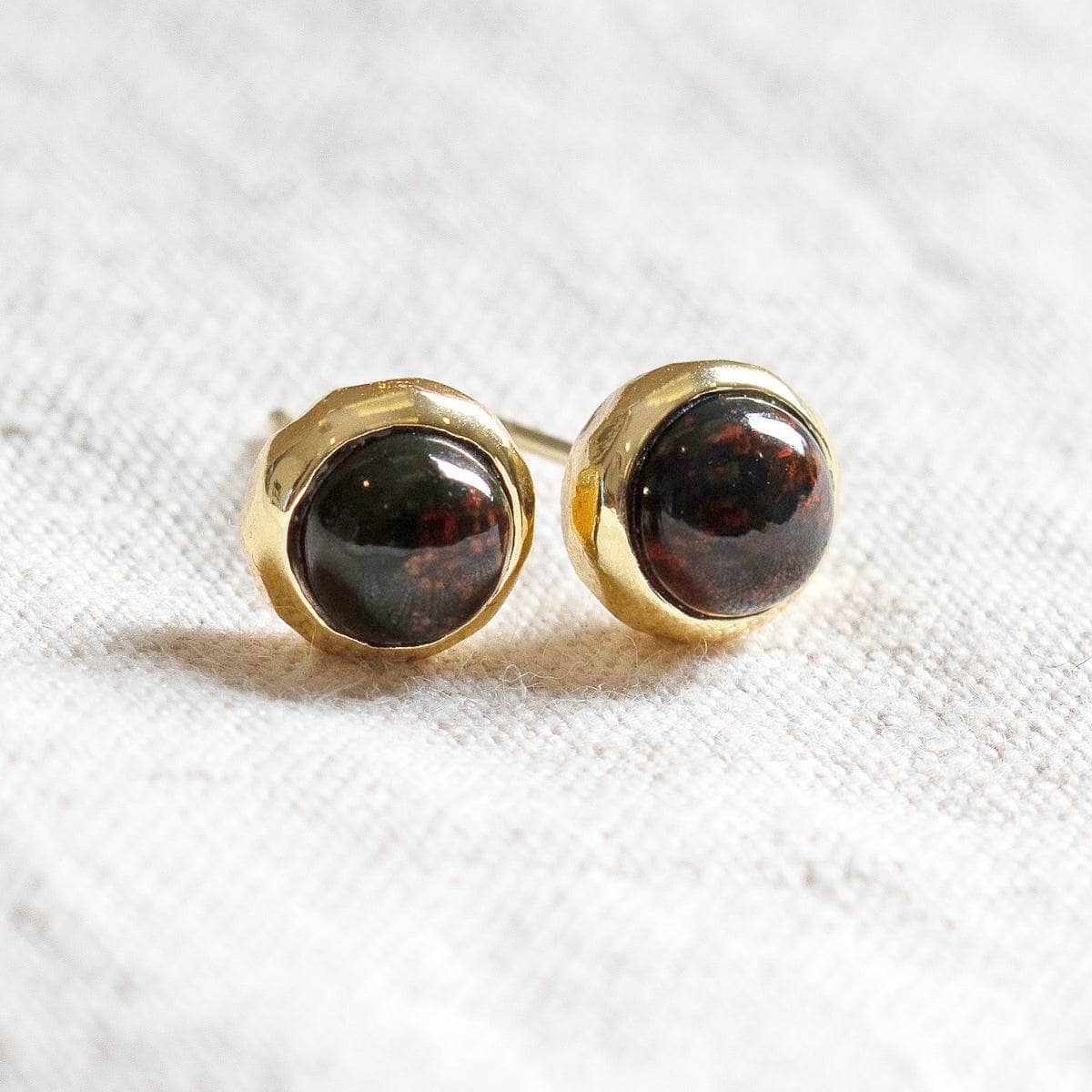 StudioSession-25579-3 Bloodstone Gold or Silver Stud Earrings - Image 4