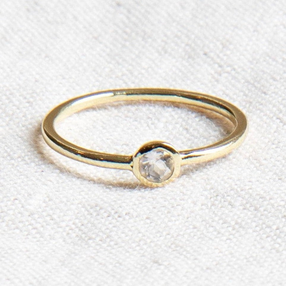 StudioSession-25621-3 Herkimer Diamond Silver or Gold Ring - Image 1