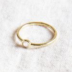 Rainbow Moonstone Silver, Gold or Rose Gold Ring - Image 2