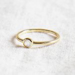Rainbow Moonstone Silver, Gold or Rose Gold Ring - Image 3