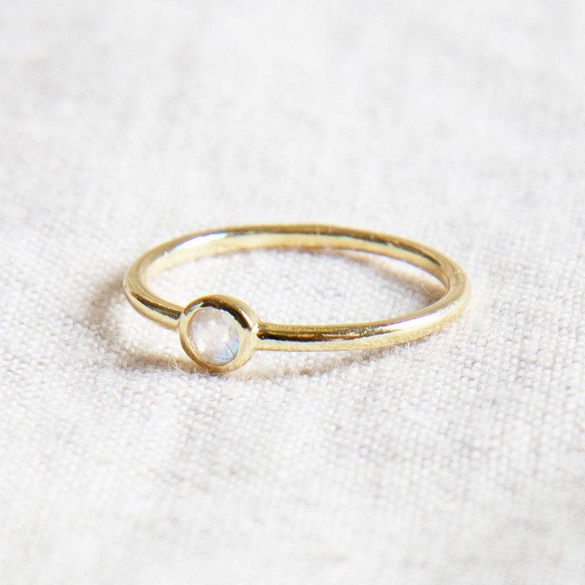 StudioSession-25691-3 Rainbow Moonstone Silver, Gold or Rose Gold Ring - Image 3