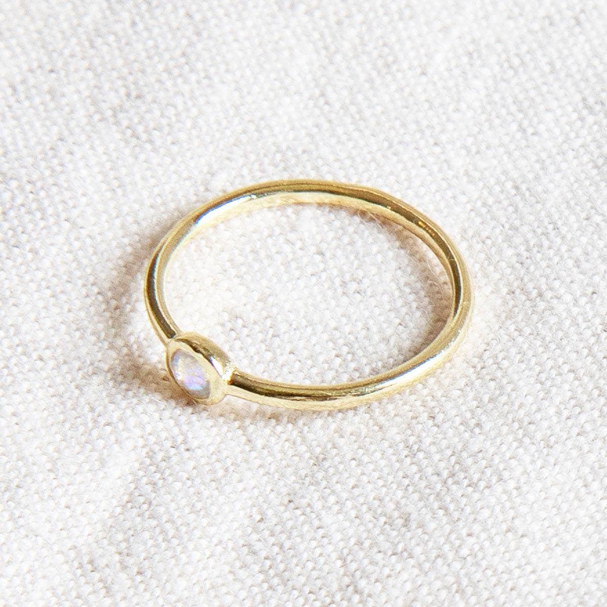 StudioSession-25694-3 Rainbow Moonstone Silver, Gold or Rose Gold Ring - Image 4