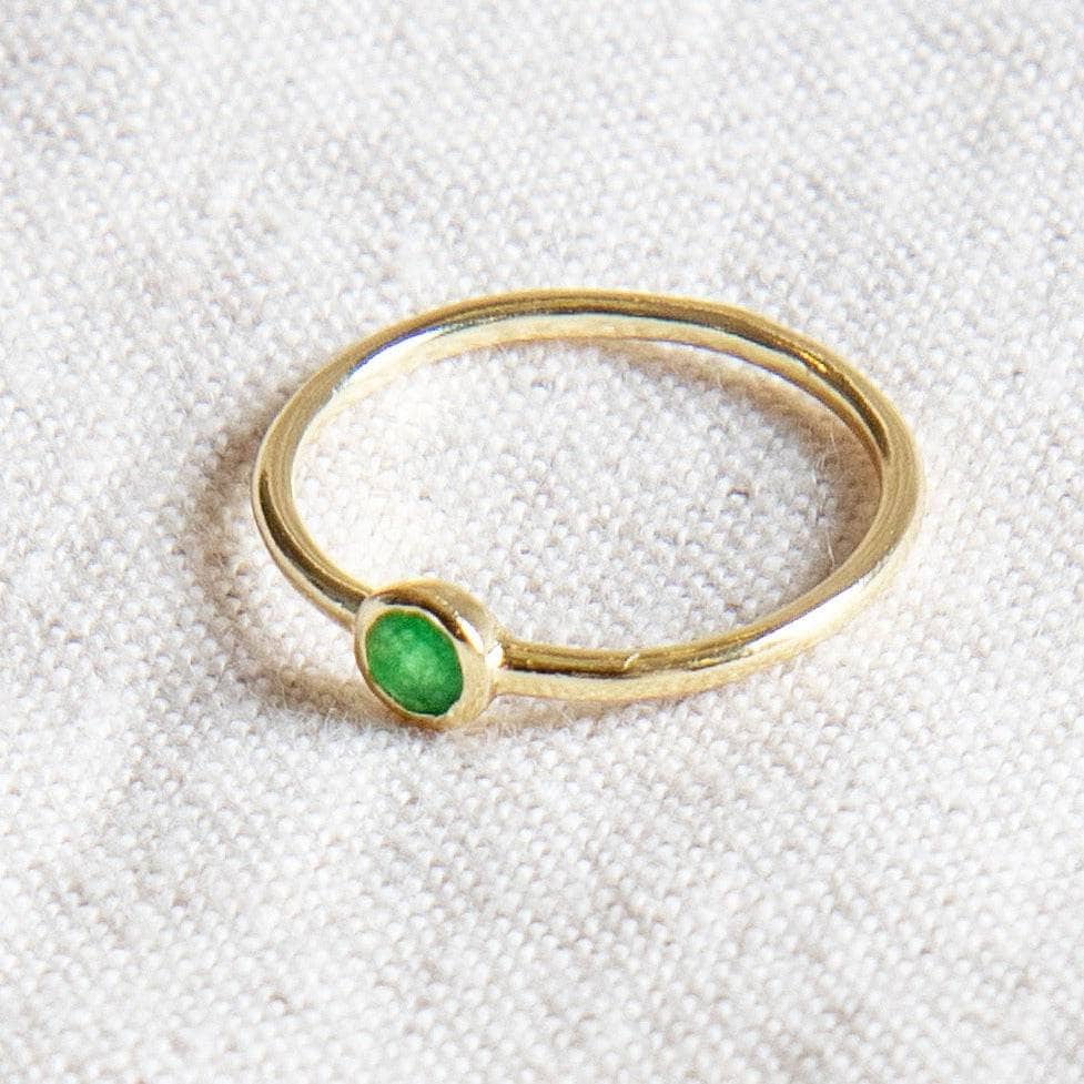 StudioSession-25696-3 Green Jade Silver or Gold Ring - Image 6