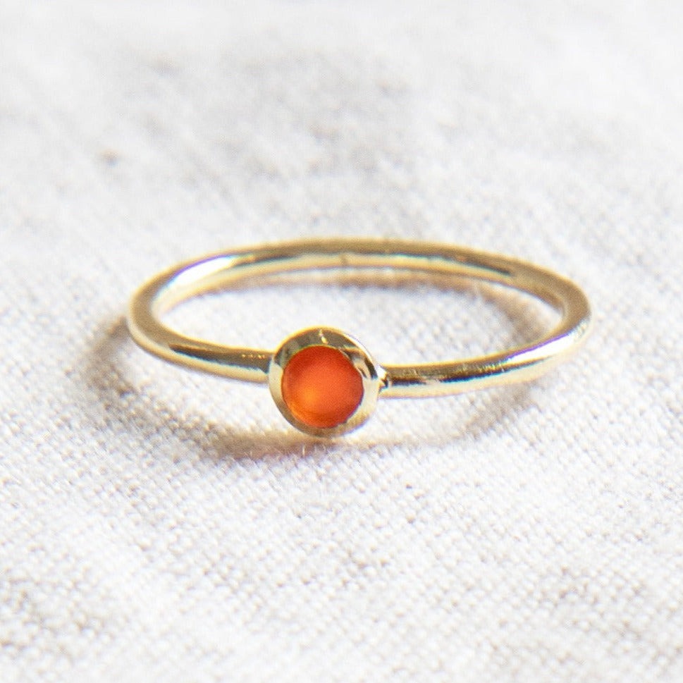 StudioSession-25725-3 Carnelian Silver or Gold Ring - Image 1