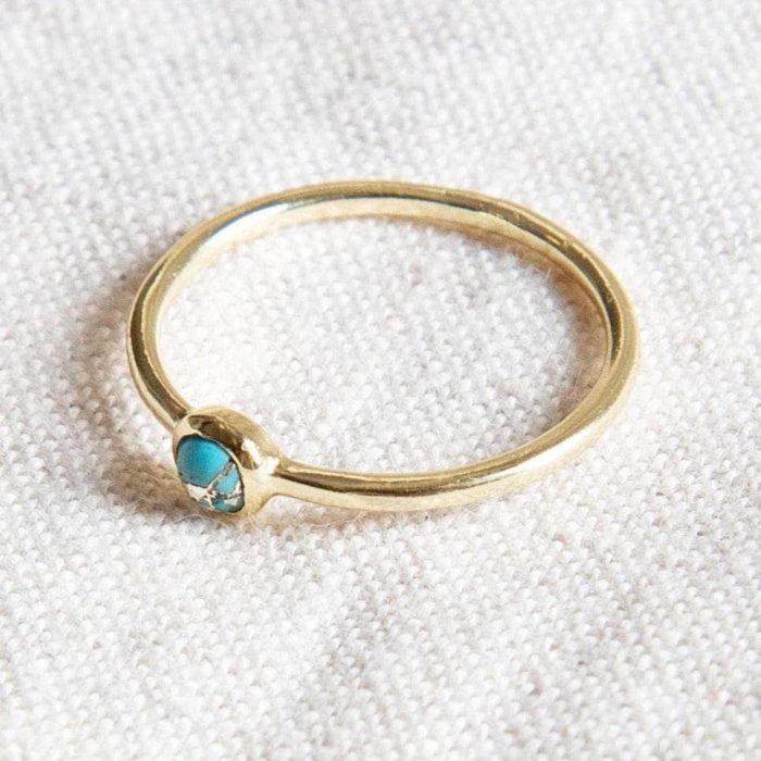 Natural Genuine Turquoise Silver or Gold Ring - Image 3