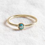 Natural Genuine Turquoise Silver or Gold Ring - Image 2