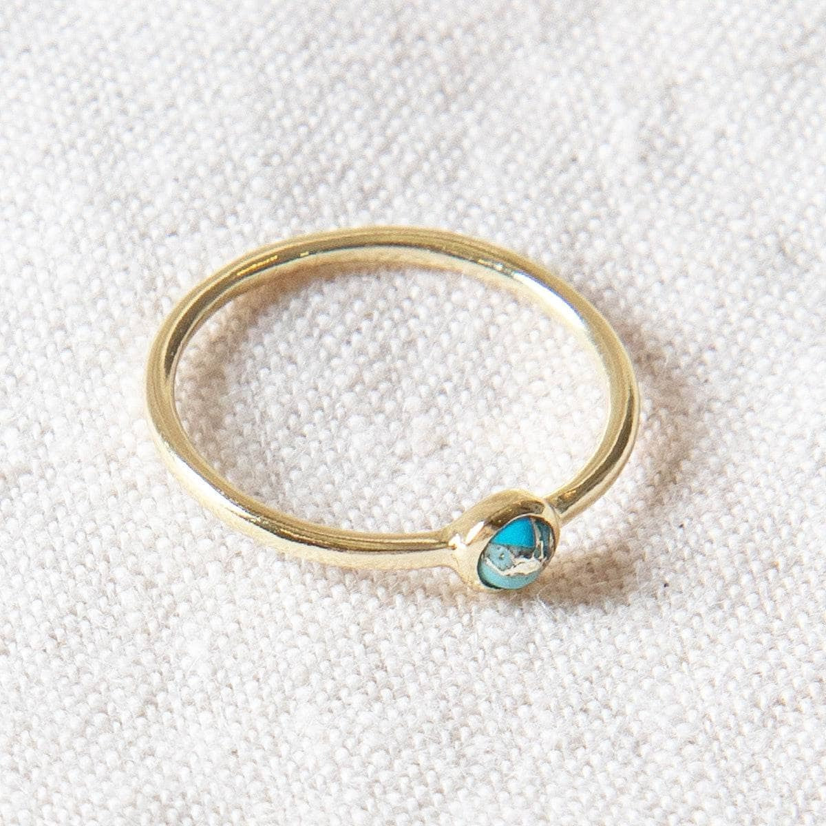 StudioSession-25748-3 Natural Genuine Turquoise Silver or Gold Ring - Image 4