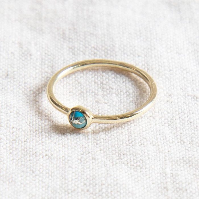 Natural Genuine Turquoise Silver or Gold Ring - Image 5