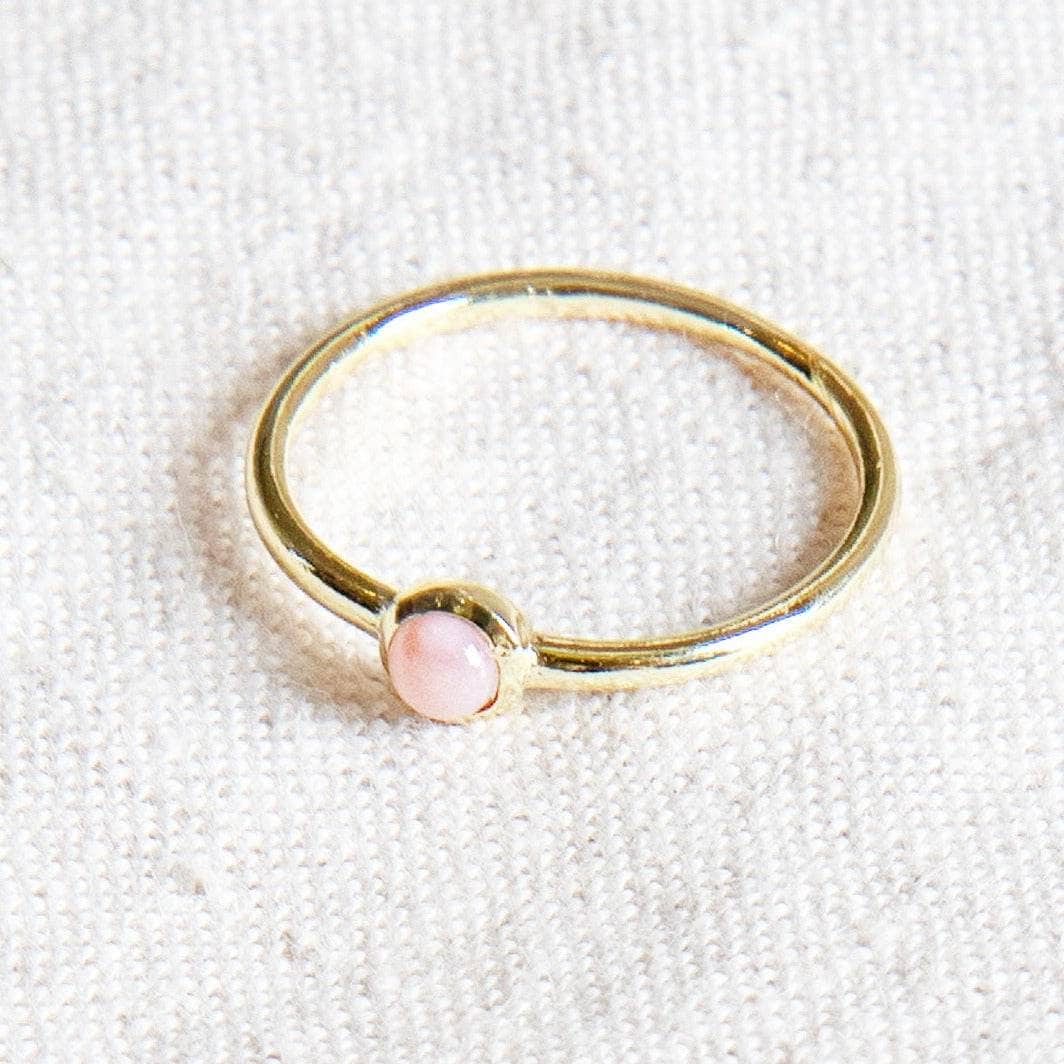 StudioSession-25750-3 Pink Opal Silver or Gold Ring - Image 6