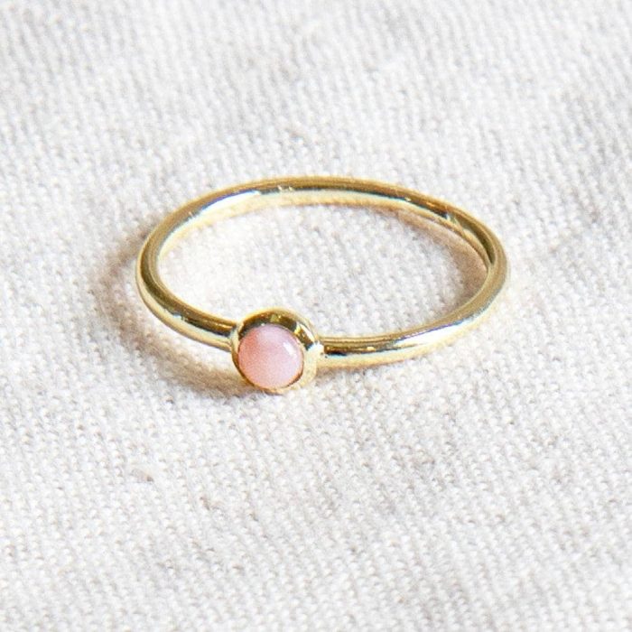 Pink Opal Silver or Gold Ring - Image 7