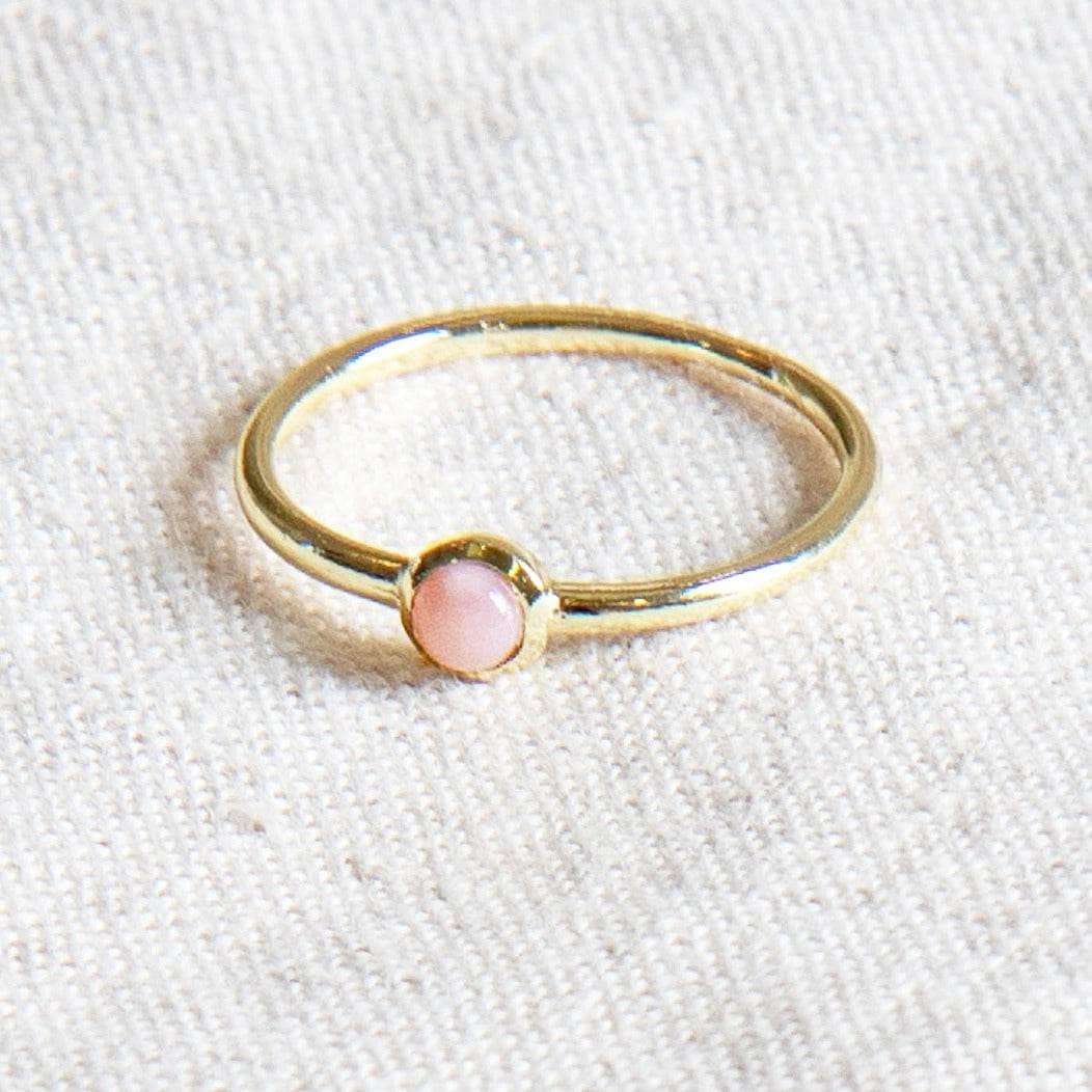 StudioSession-25755-3 Pink Opal Silver or Gold Ring - Image 7