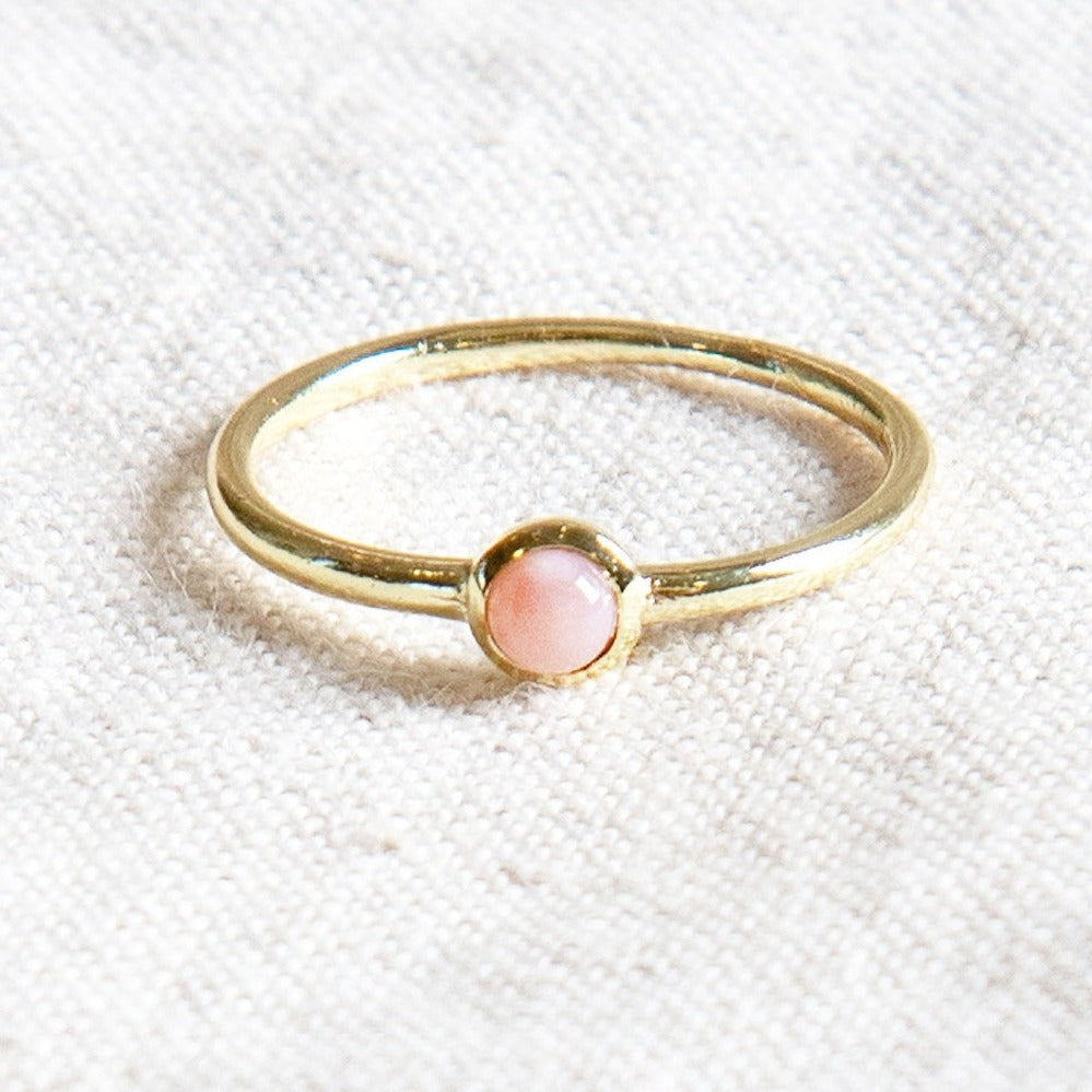 StudioSession-25761-3 Pink Opal Silver or Gold Ring - Image 5