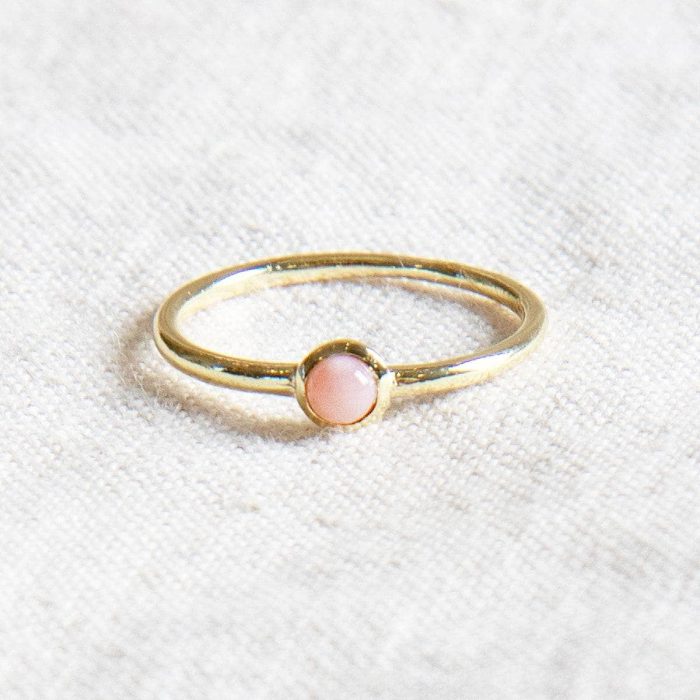 Pink Opal Silver or Gold Ring - Image 8