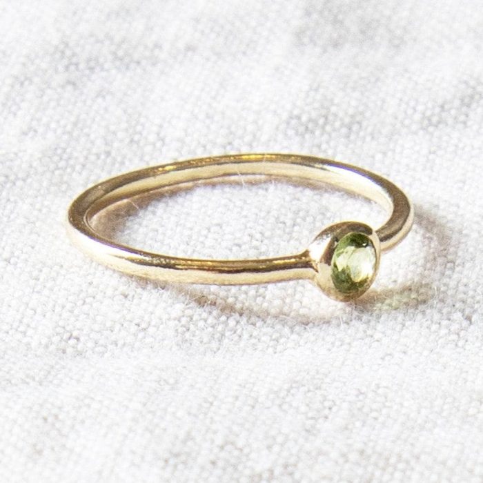 Genuine Peridot Silver or Gold Ring - Image 3