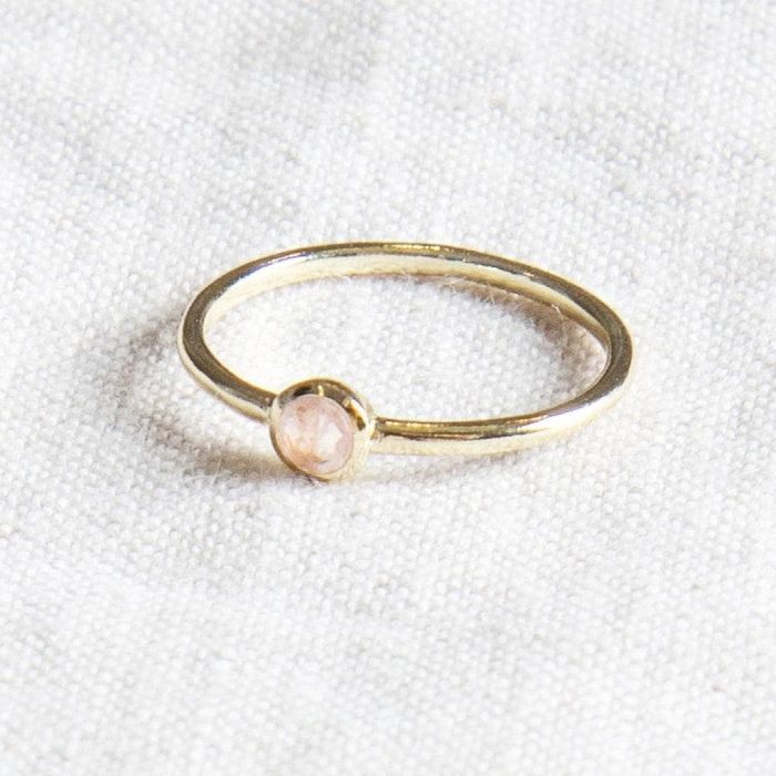 Rose Quartz Silver or Gold Ring - Image 3