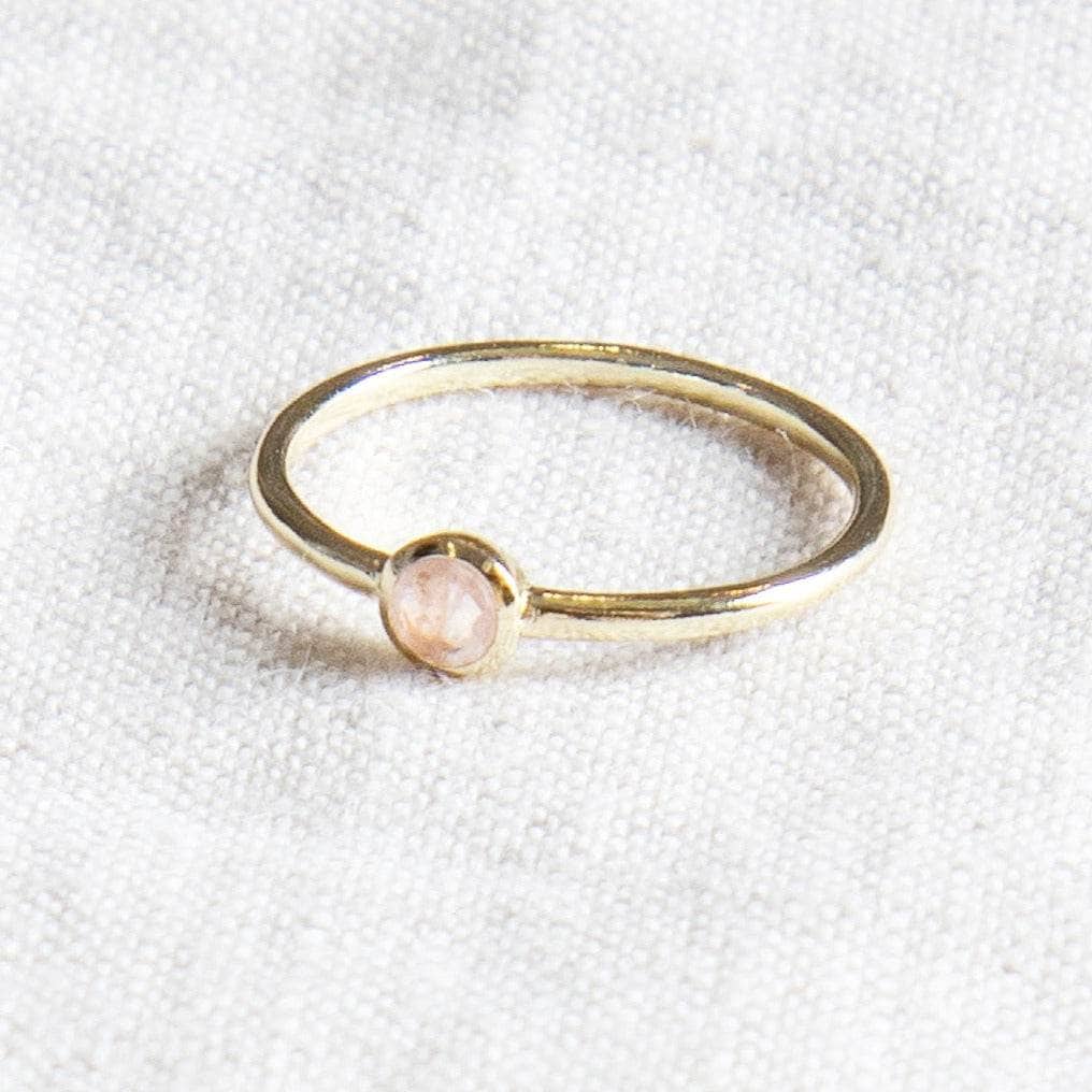 StudioSession-25873-3 Rose Quartz Silver or Gold Ring - Image 3
