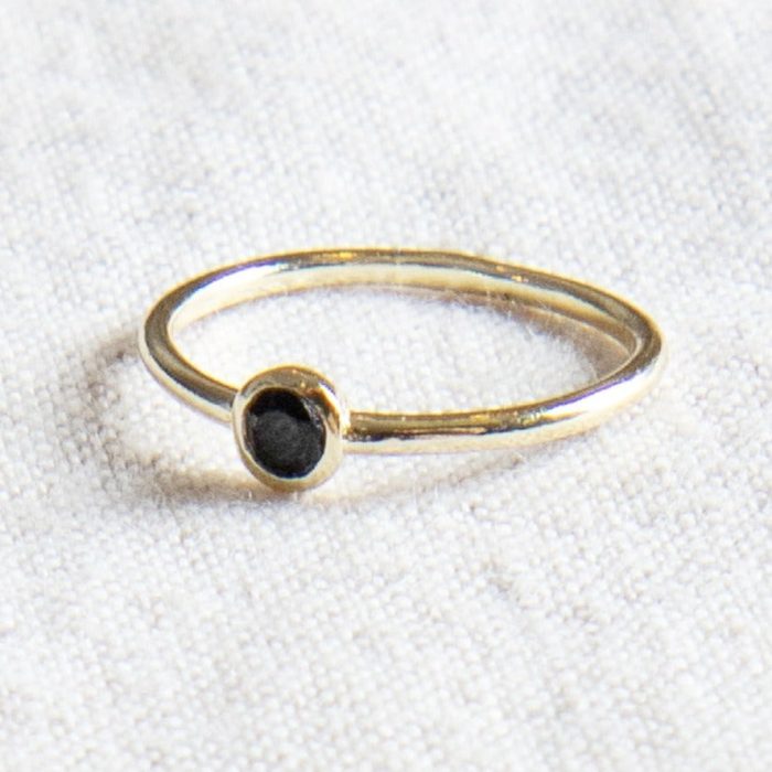 Black Tourmaline Silver, Gold or Rose Gold Ring - Image 4