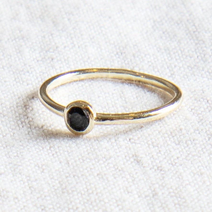 StudioSession-25902-3 Black Tourmaline Silver, Gold or Rose Gold Ring - Image 4