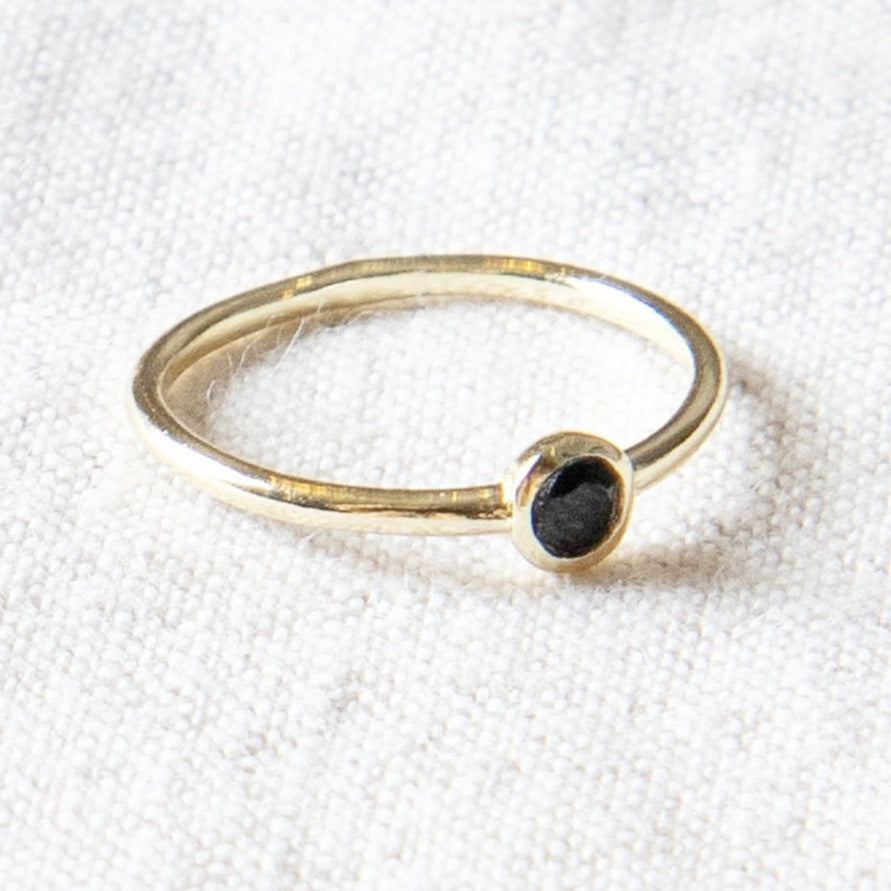 StudioSession-25903-3 Black Tourmaline Silver, Gold or Rose Gold Ring - Image 5