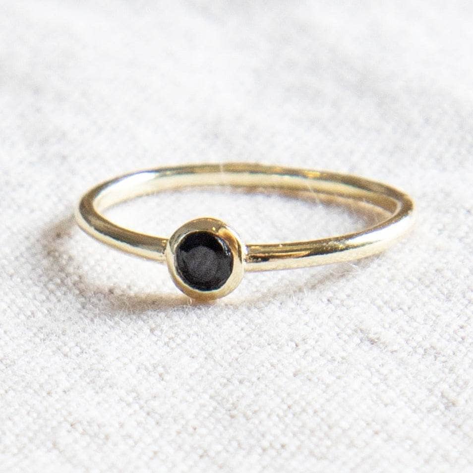 StudioSession-25904-3 Black Tourmaline Silver, Gold or Rose Gold Ring - Image 2