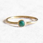 Genuine Malachite Silver, Gold or Rose Gold Ring - Image 9