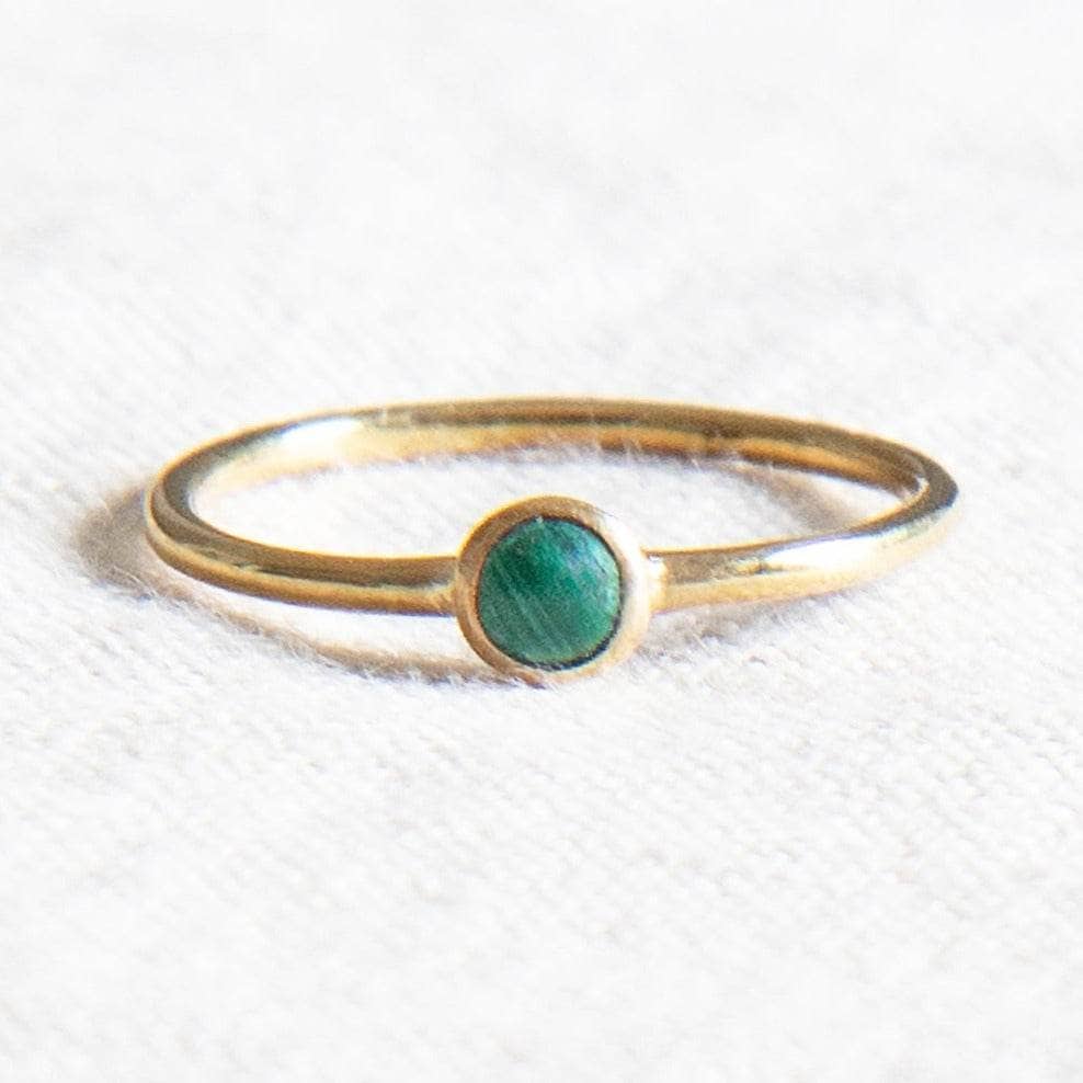 StudioSession-25999-3 Genuine Malachite Silver, Gold or Rose Gold Ring - Image 9