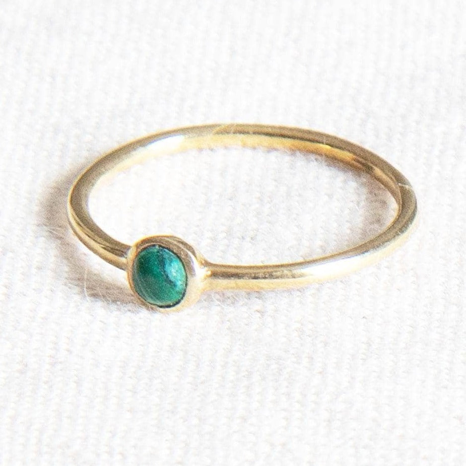 StudioSession-26003-3 Genuine Malachite Silver, Gold or Rose Gold Ring - Image 10