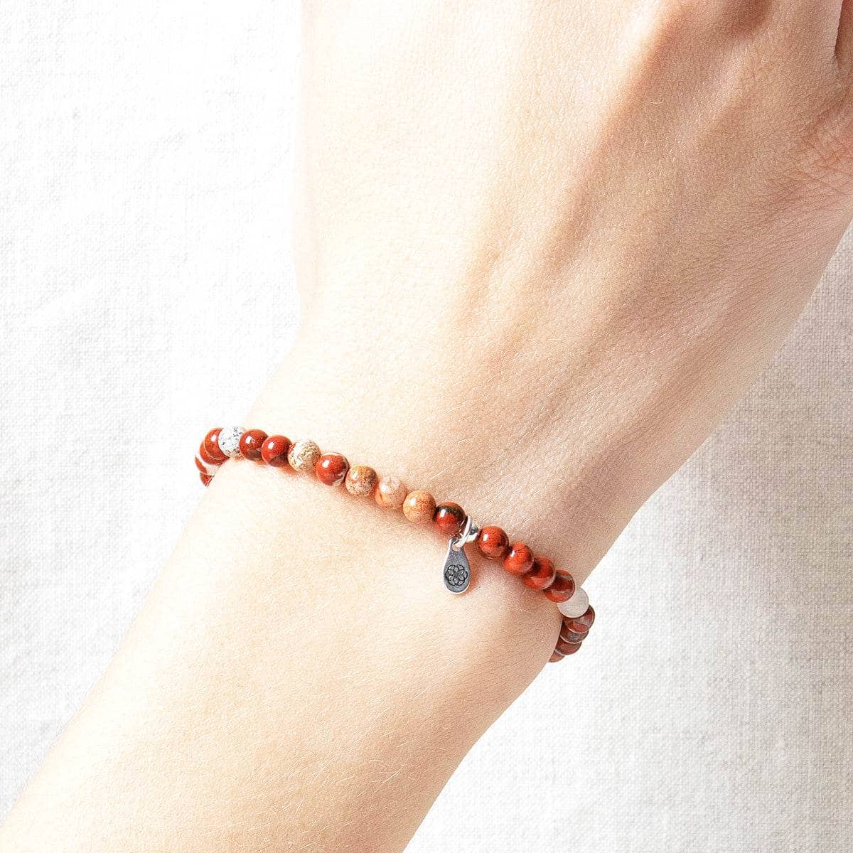 StudioSession-33521-3 Natural Red Flower Jasper Energy Bracelet - Image 2
