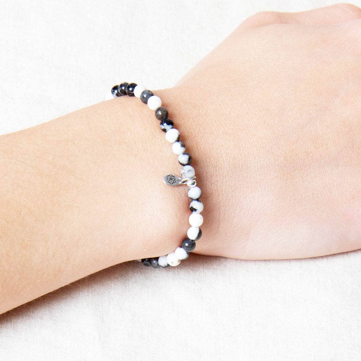 StudioSession-33545-3 Black/White Zebra Jasper Energy Bracelet - Image 2
