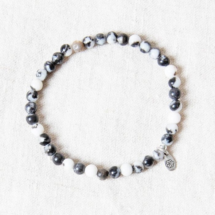 Black/White Zebra Jasper Energy Bracelet - Image 1