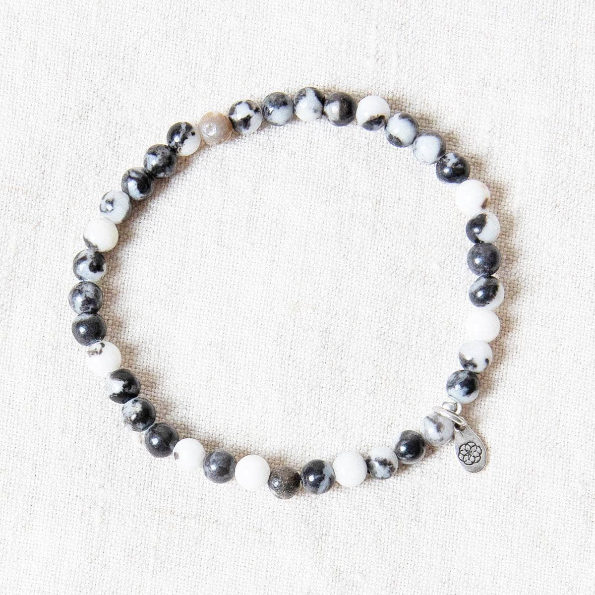 StudioSession-33622-3 Black/White Zebra Jasper Energy Bracelet - Image 1