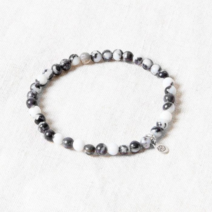 Black/White Zebra Jasper Energy Bracelet - Image 6