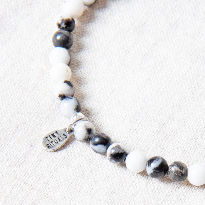 Black/White Zebra Jasper Energy Bracelet - Image 5
