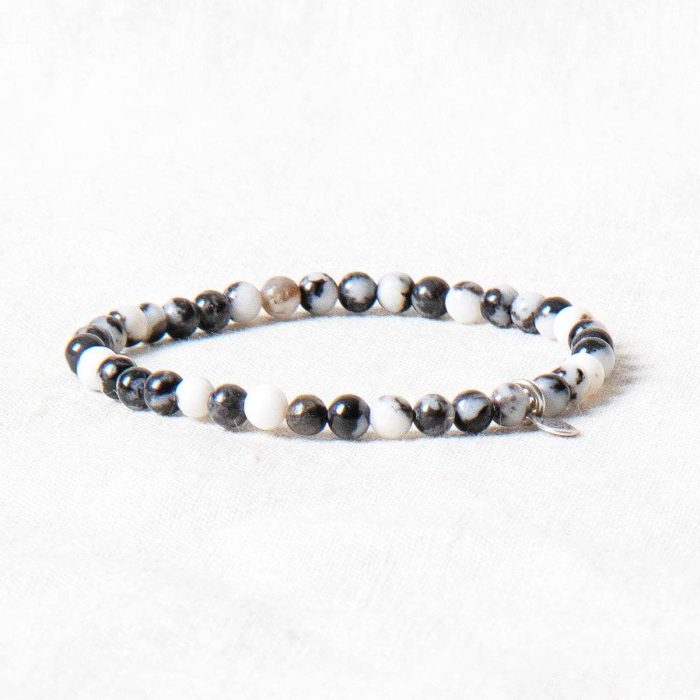 Black/White Zebra Jasper Energy Bracelet - Image 3