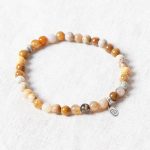 Natural Coral Jade Chrysanthemum Energy Bracelet - Image 4