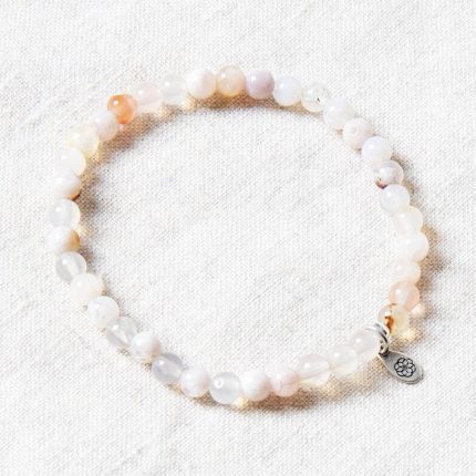 Sakura Cherry Blossom Agate Energy Bracelet