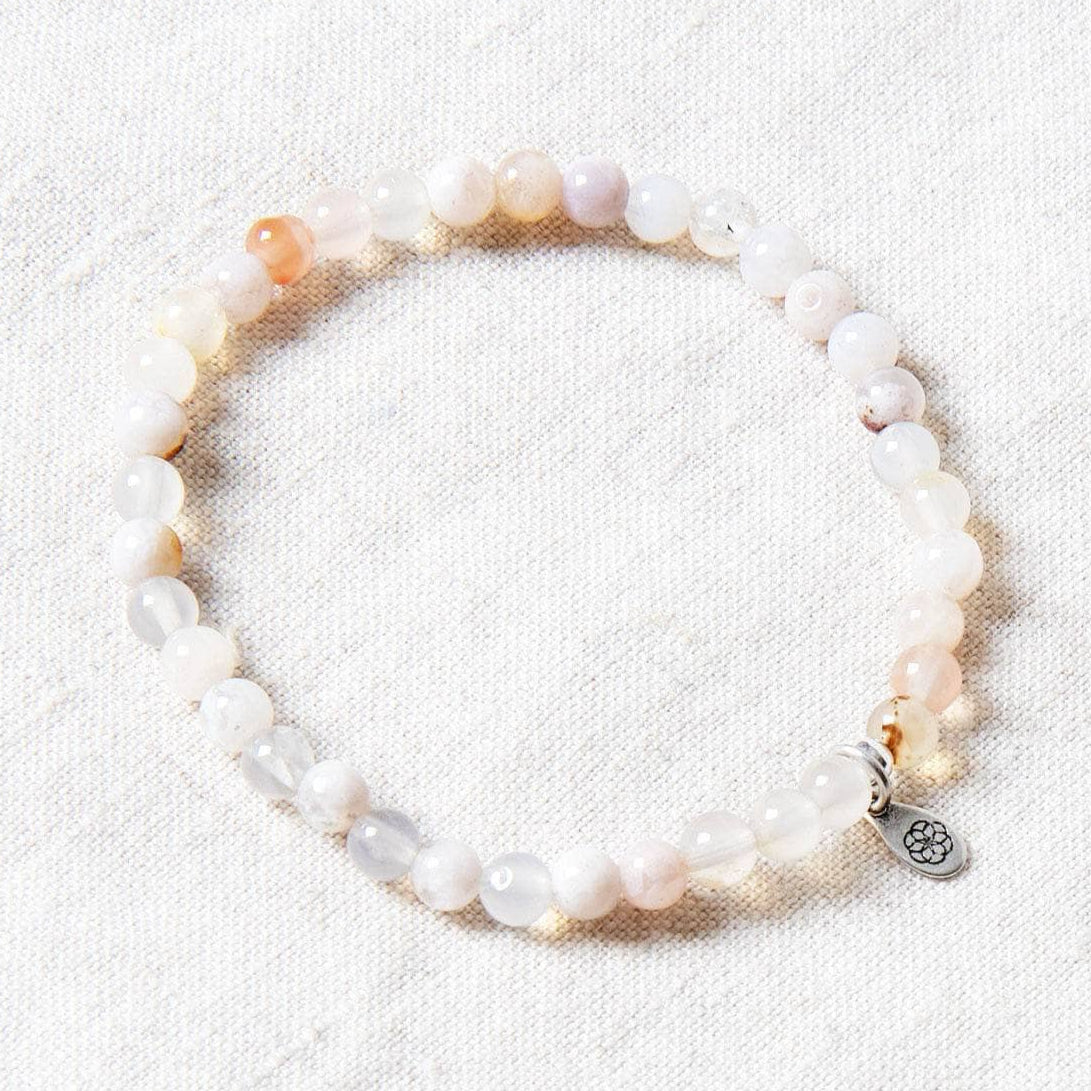 StudioSession-33678-3 Sakura Cherry Blossom Agate Energy Bracelet - Image 1