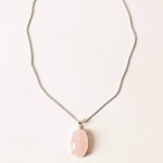 Rose Quartz Silver Pendant Necklace - Image 4