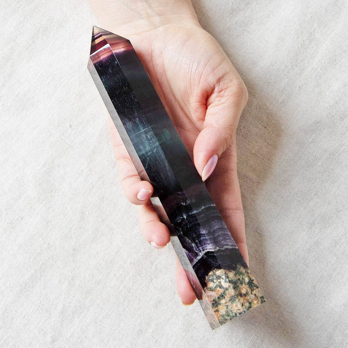 StudioSession-37621-3 Rainbow Fluorite Tower - AAA Premium Quality - Image 10