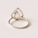Rainbow Moonstone Silver Heart Ring - Image 4