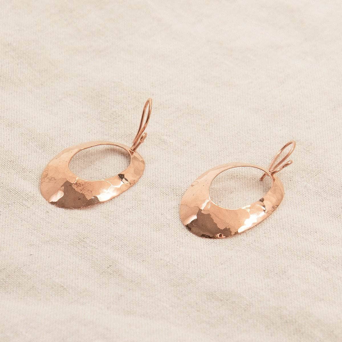 StudioSession-7981-1 Copper Hammered Earrings - Limited Edition - Image 12