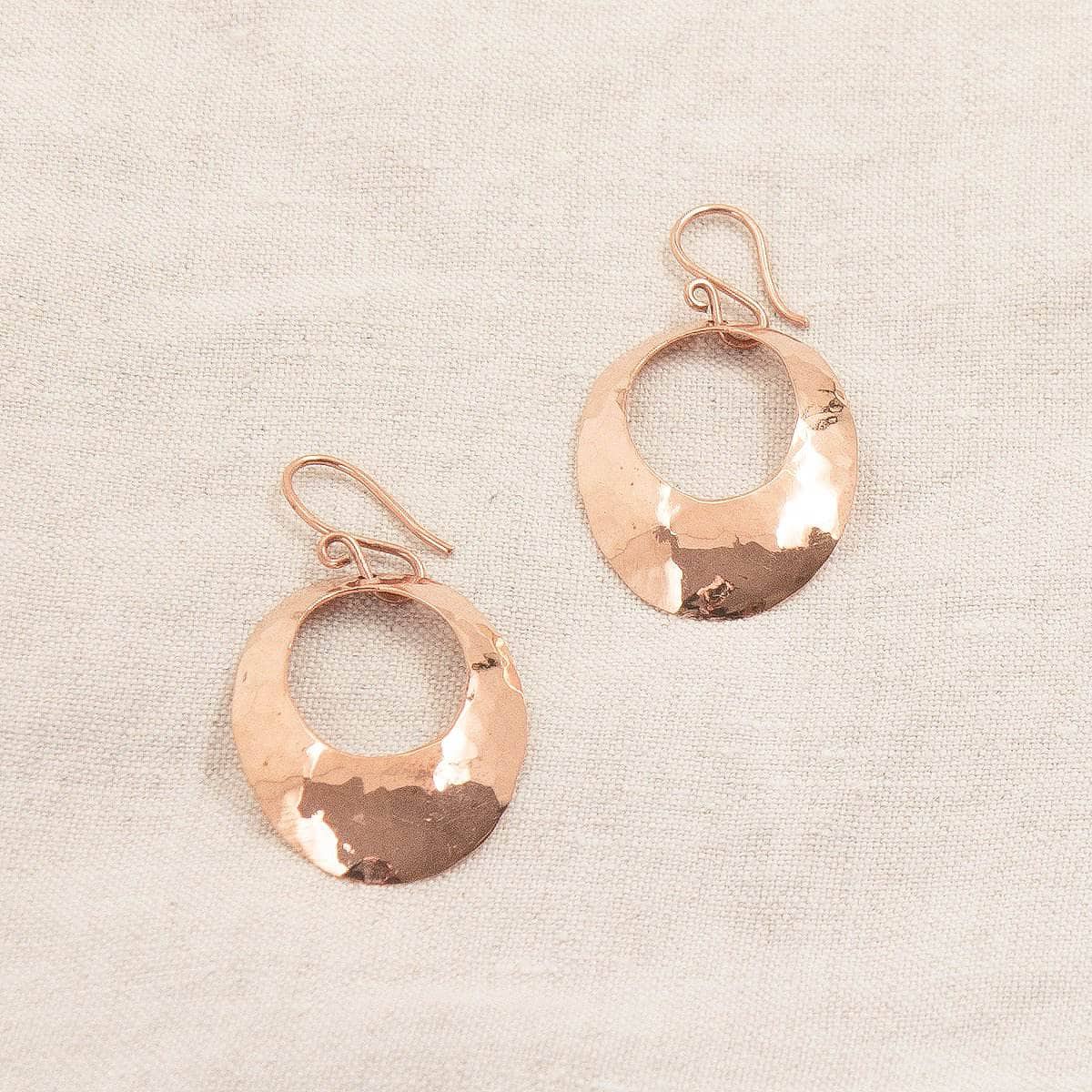 StudioSession-7988-1 Copper Hammered Earrings - Limited Edition - Image 11