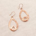 Copper Hammered Earrings - Limited Edition - Image 5