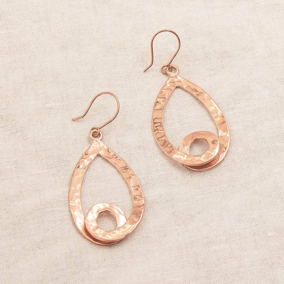 StudioSession-7993-1 Copper Hammered Earrings - Limited Edition - Image 5