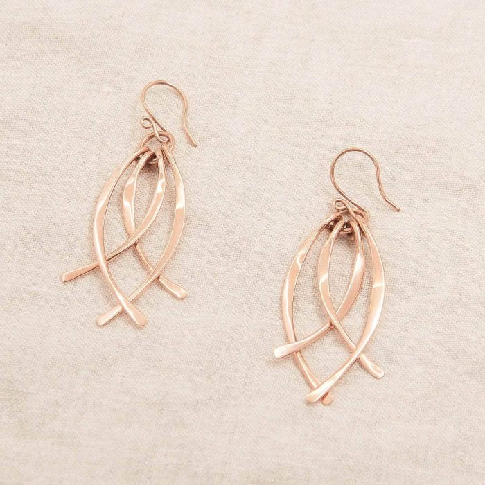 Copper Wire Wrap Earrings - Limited Edition - Image 5